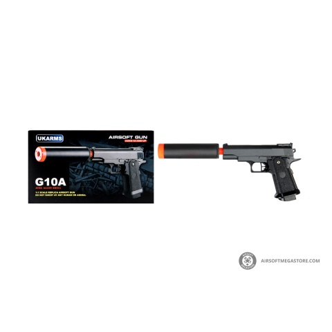 UK Arms G10A ABS Plastic Airsoft Spring Pistol (Color: Black)