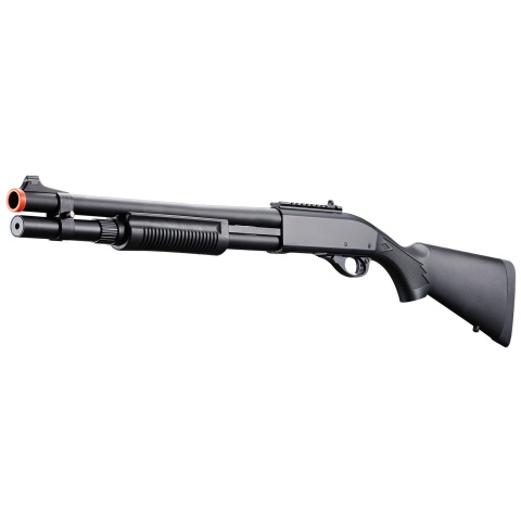 Golden Eagle M870 3/6-Shot Pump Action Gas Airsoft Shotgun w/ Mock Shell Tube & Ghost Ring Iron Sights