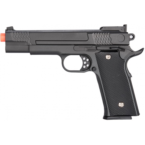 Galaxy P226 Airsoft Metal MilSlim Spring Pistol w/ Holster - BLACK