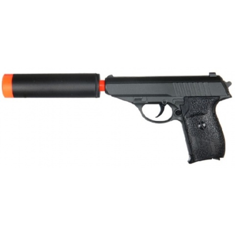 UK Arms G3A Metal Spring Powered Airsoft Pistol - BLACK